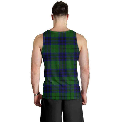 Keith Modern Tartan Plaid Men Tank Top