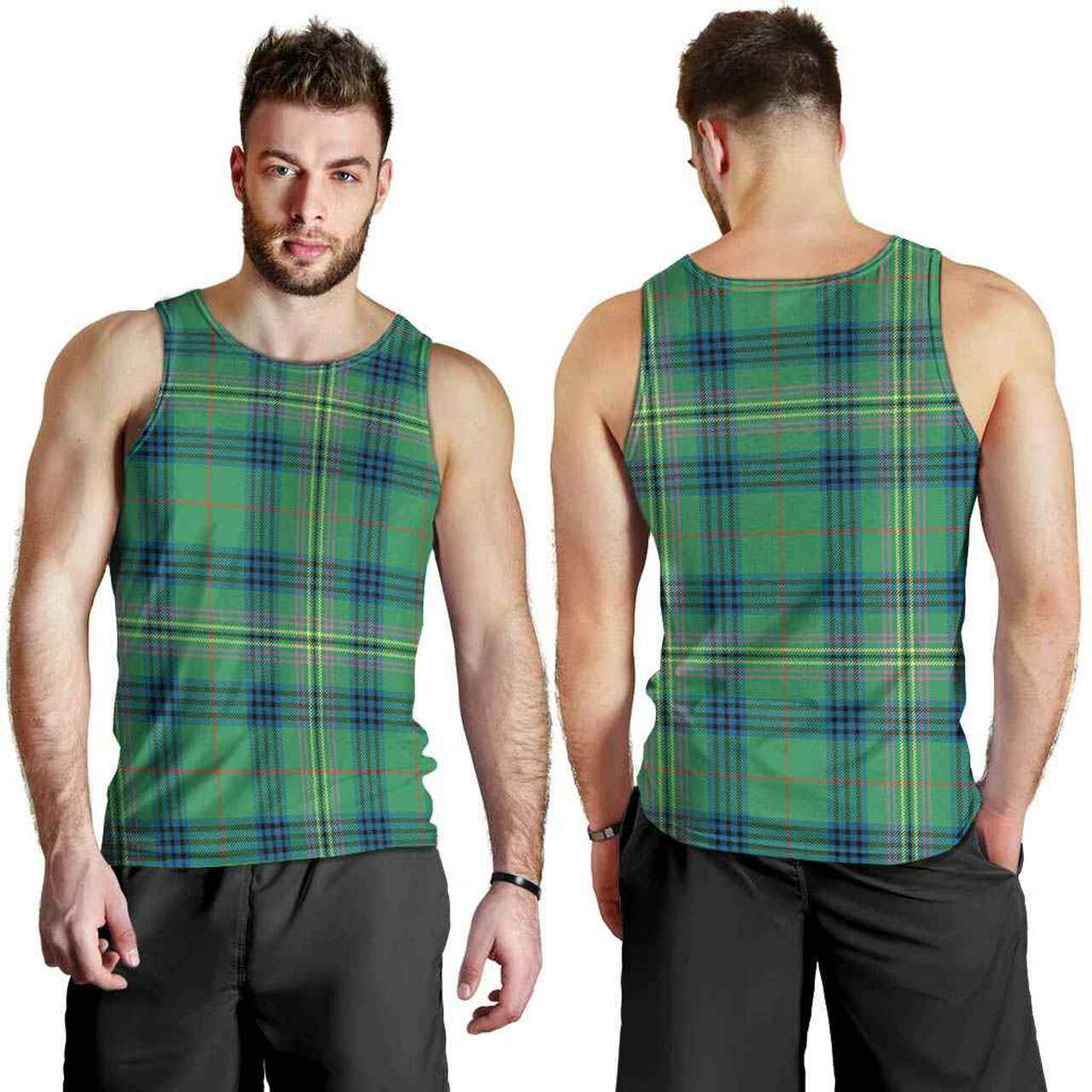 Kennedy Ancient Tartan Plaid Men Tank Top