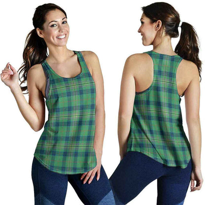 Kennedy Ancient Tartan Plaid Women Racerback Tank