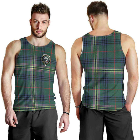 Kennedy Tartan Crest Men Tank Top