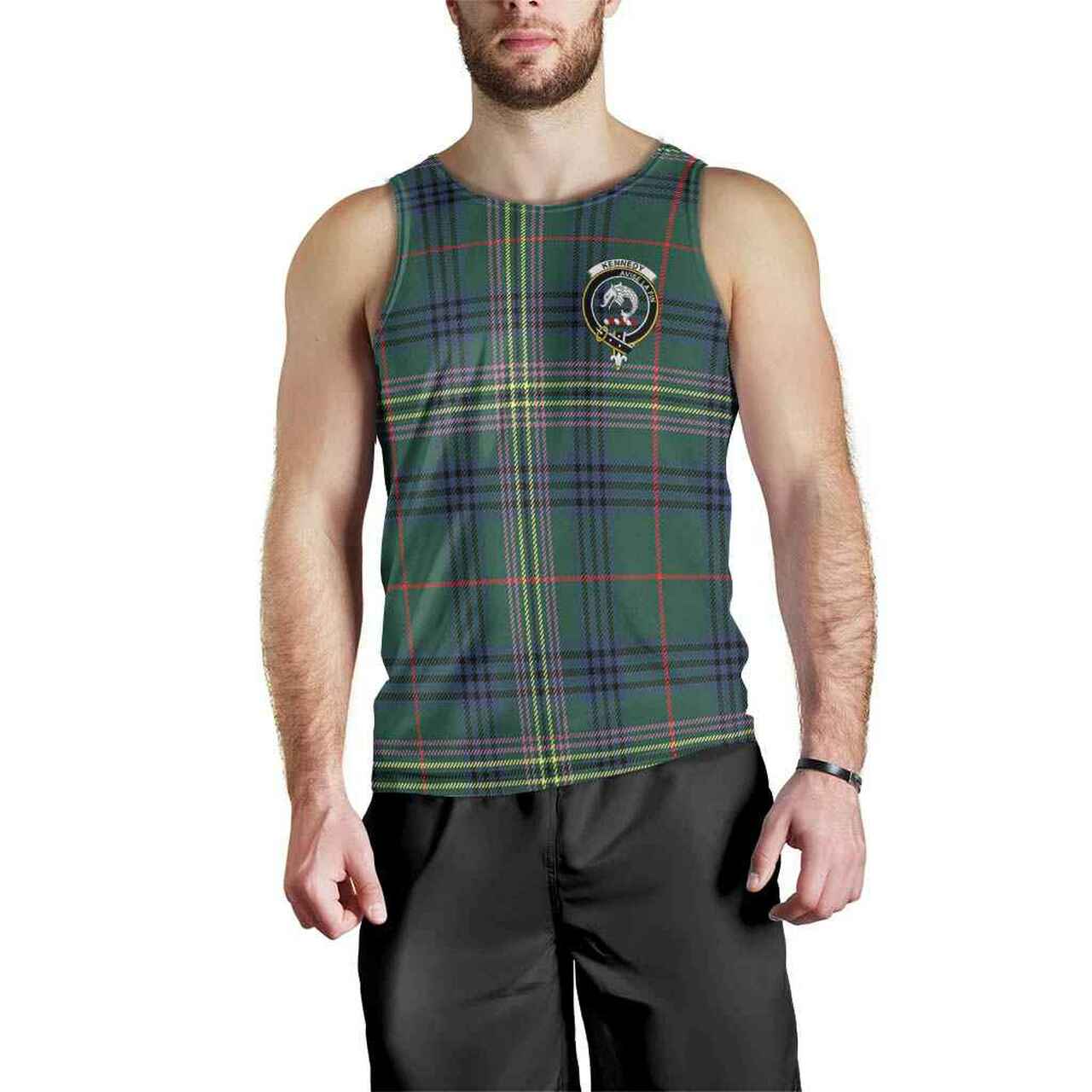 Kennedy Tartan Crest Men Tank Top