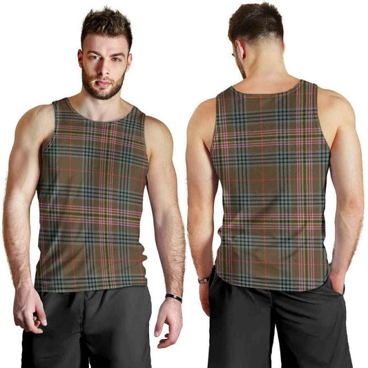 Kennedy Weathered Tartan Plaid Men Tank Top