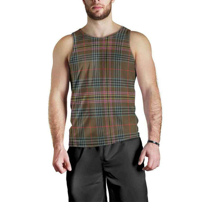 Kennedy Weathered Tartan Plaid Men Tank Top