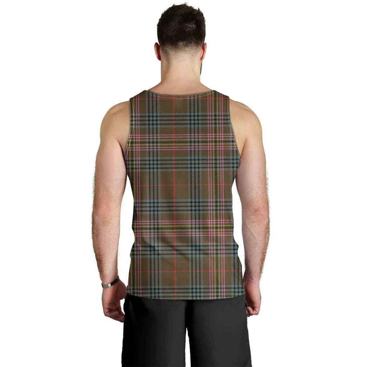 Kennedy Weathered Tartan Plaid Men Tank Top