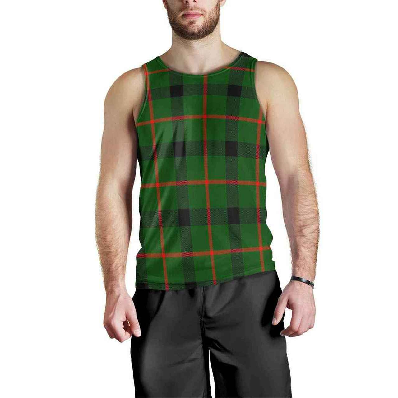 Kincaid Modern Tartan Plaid Men Tank Top