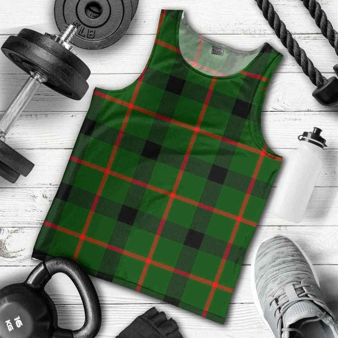 Kincaid Modern Tartan Plaid Men Tank Top