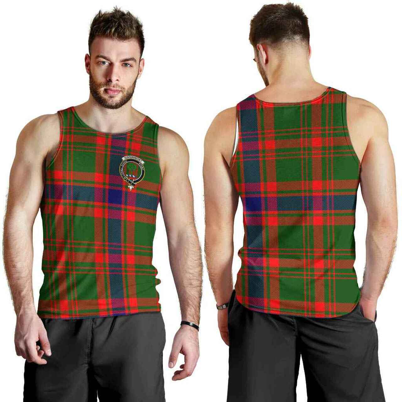 Kinninmont Tartan Crest Men Tank Top