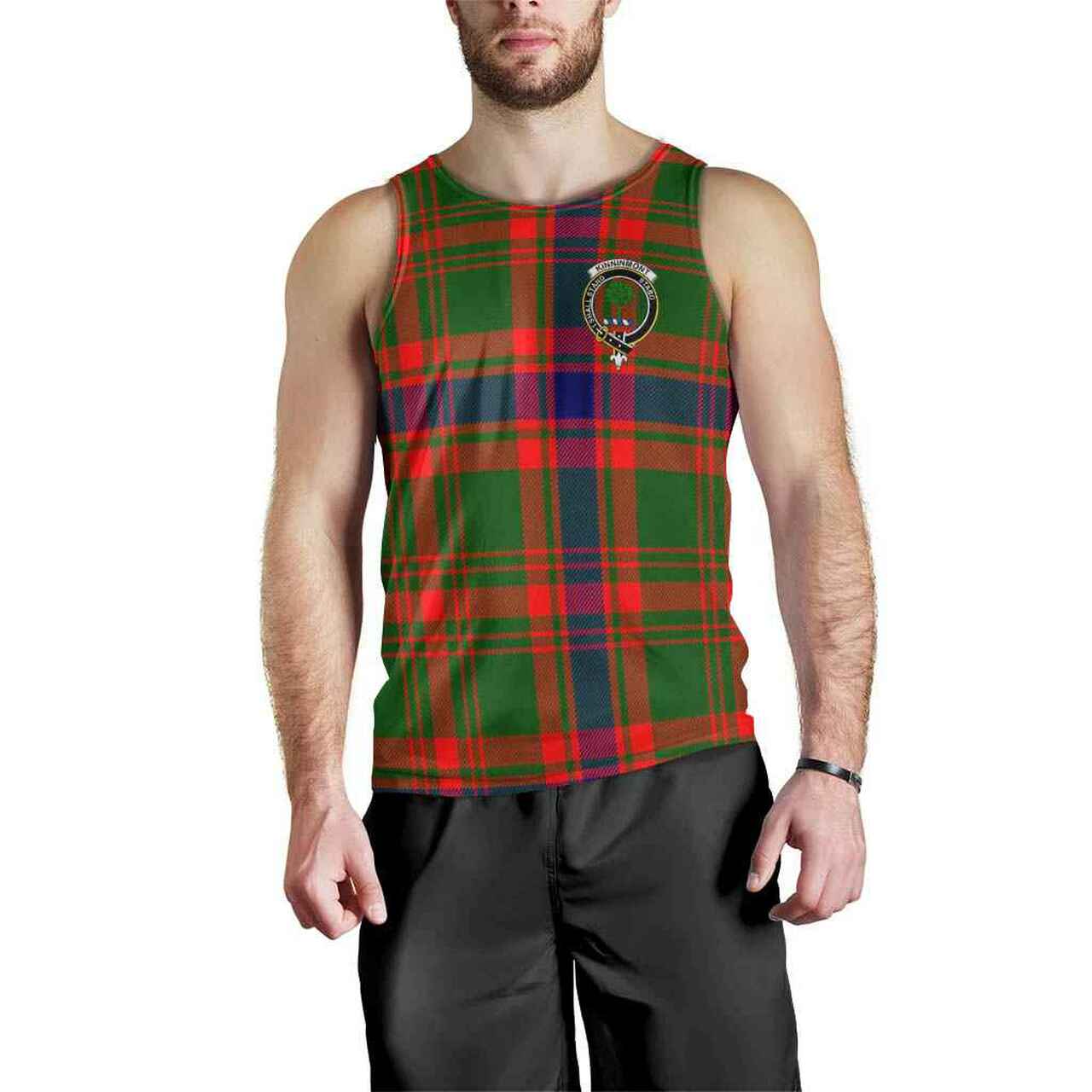 Kinninmont Tartan Crest Men Tank Top