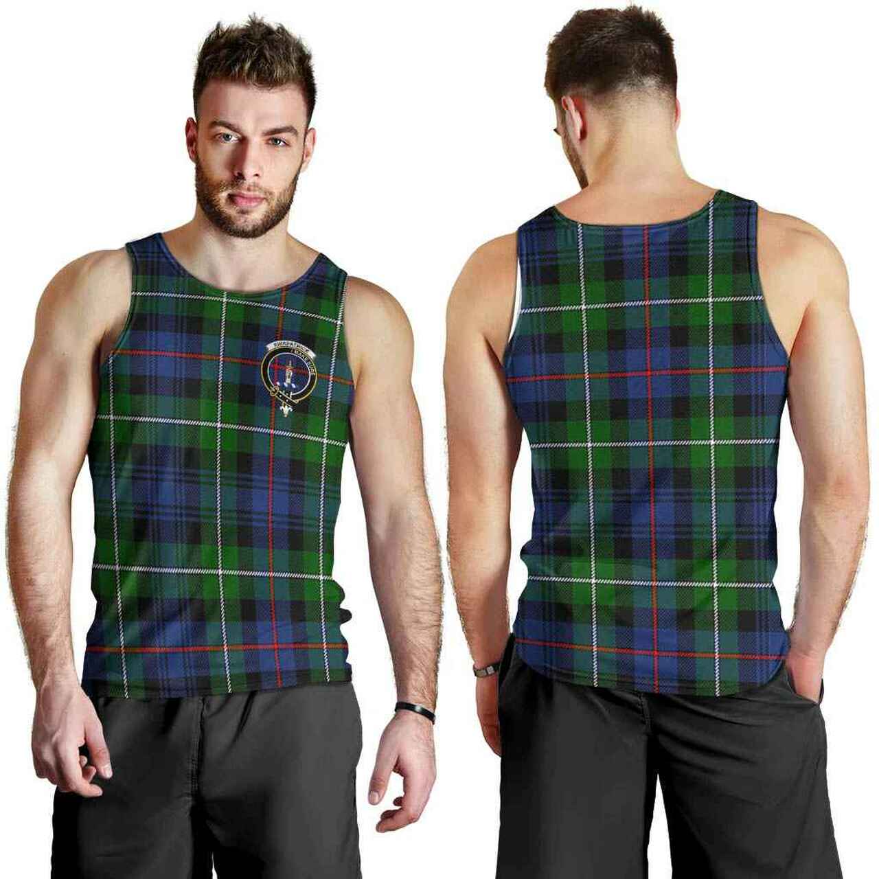 Kirkpatrick Tartan Crest Men Tank Top