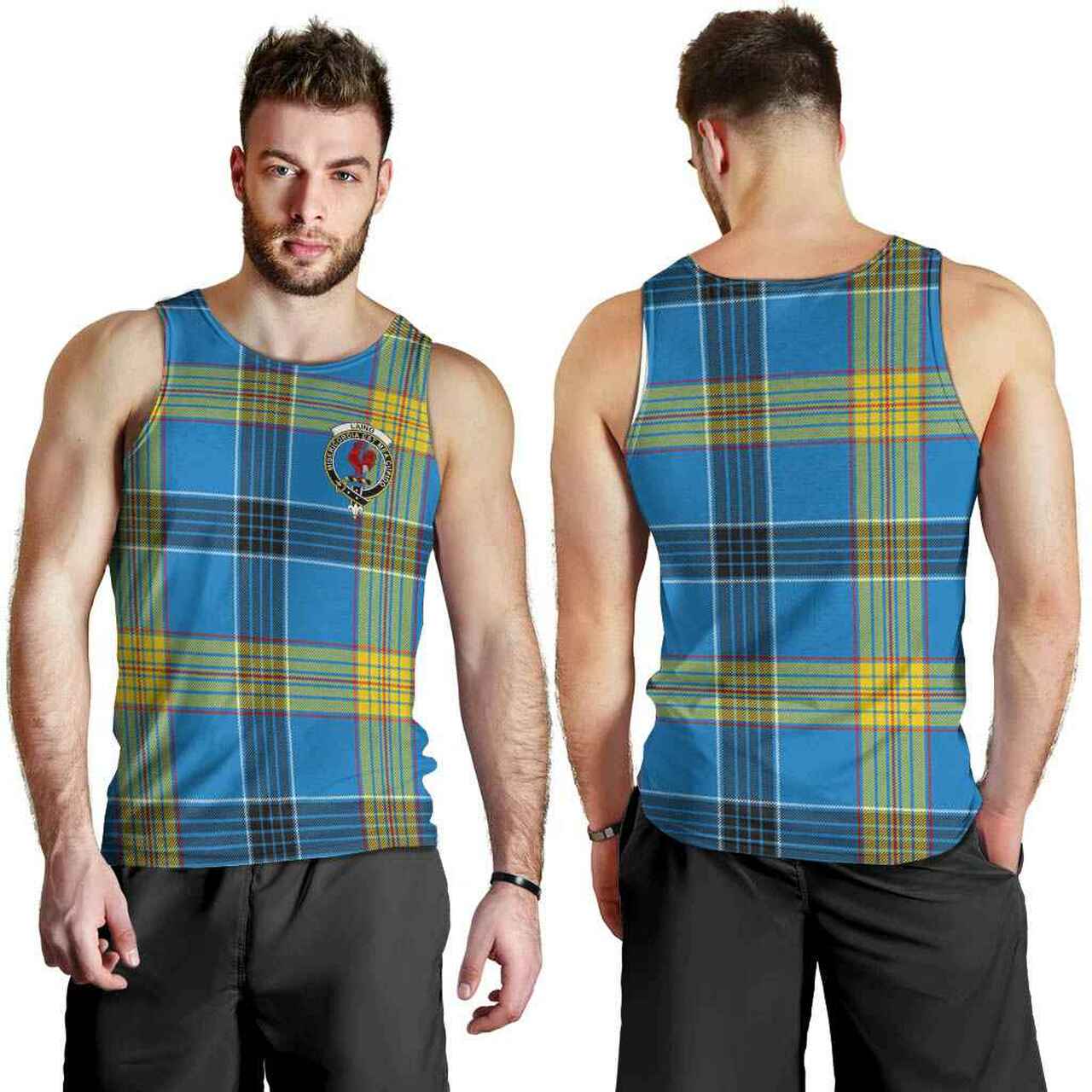 Laing Tartan Crest Men Tank Top