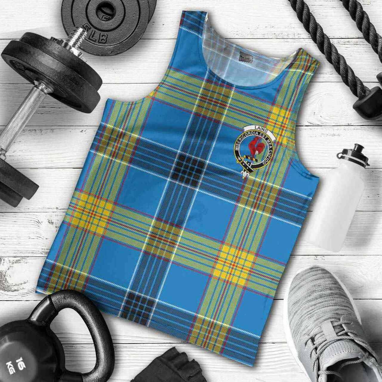 Laing Tartan Crest Men Tank Top