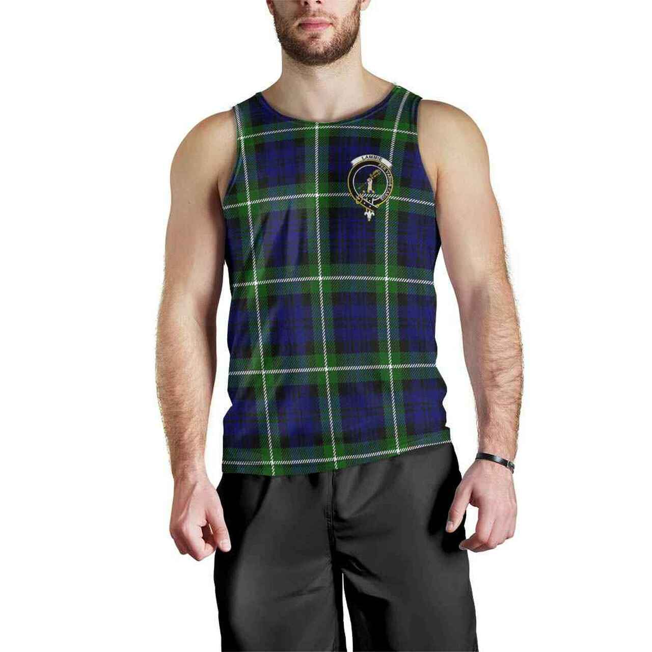 Lammie Tartan Crest Men Tank Top