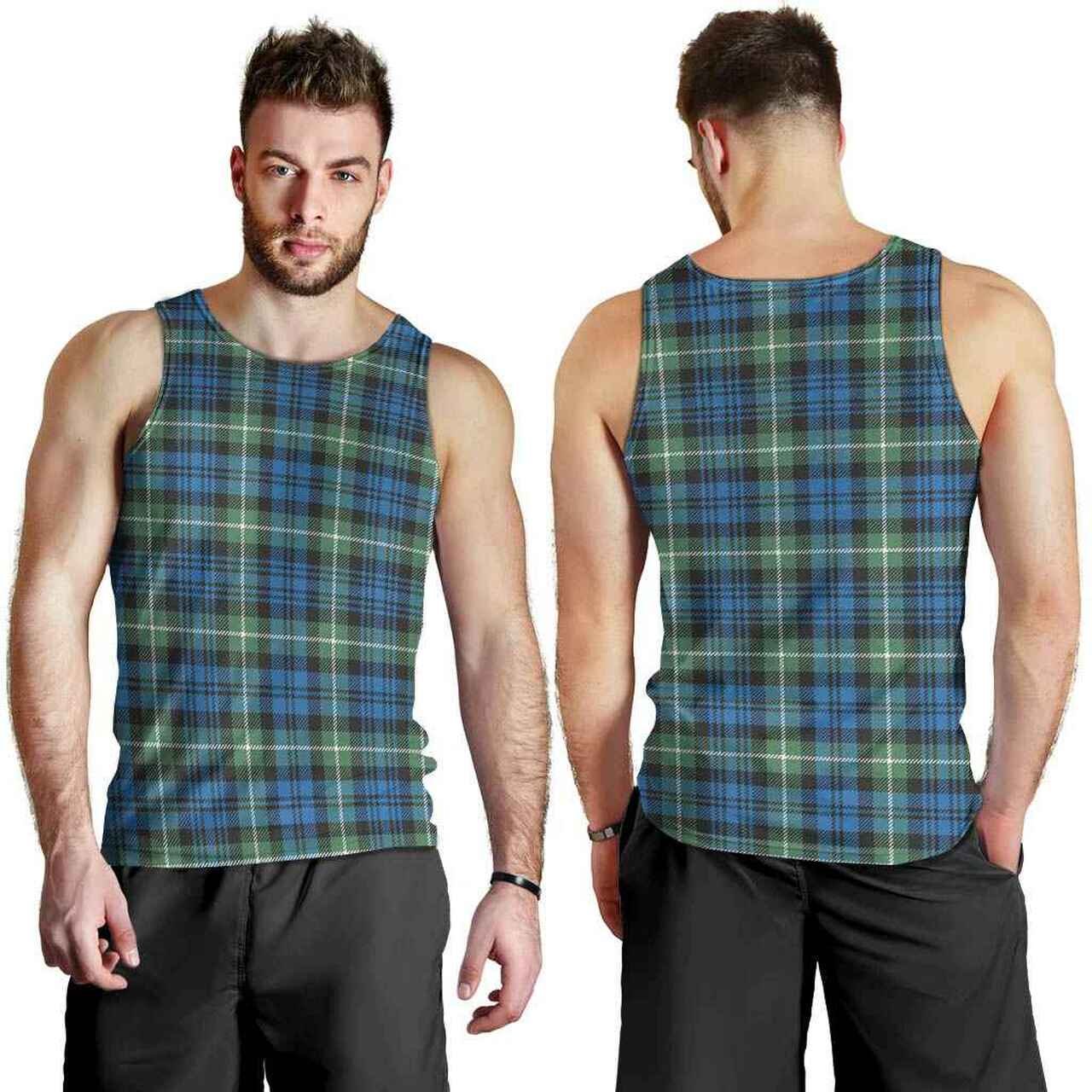 Lamont Ancient Tartan Plaid Men Tank Top