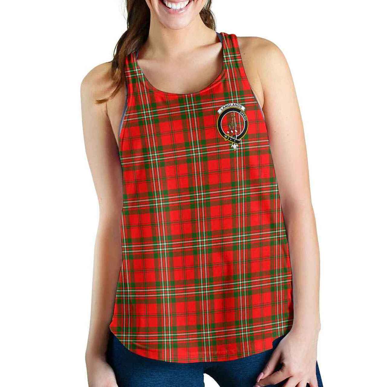 Langlands Tartan Crest Women Racerback Tank