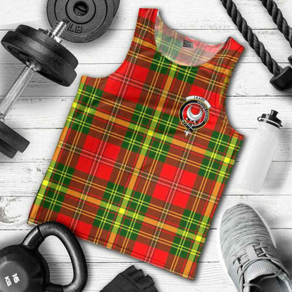 Leask Tartan Crest Men Tank Top