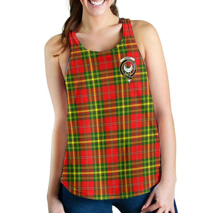 Leask Tartan Crest Women Racerback Tank