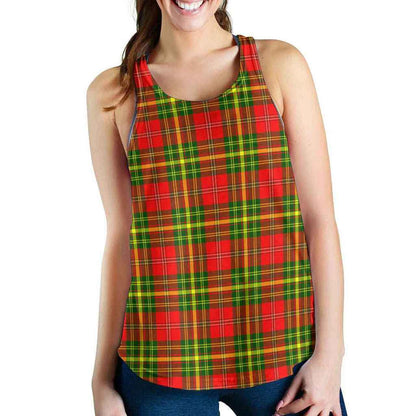 Leask Tartan Plaid Women Racerback Tank