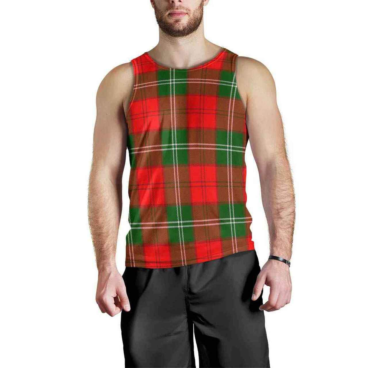 Lennox Modern Tartan Plaid Men Tank Top