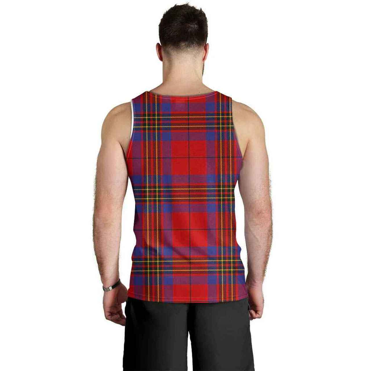 Leslie Tartan Crest Men Tank Top