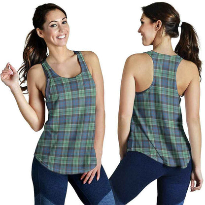 Leslie Hunting Ancient Tartan Plaid Women Racerback Tank