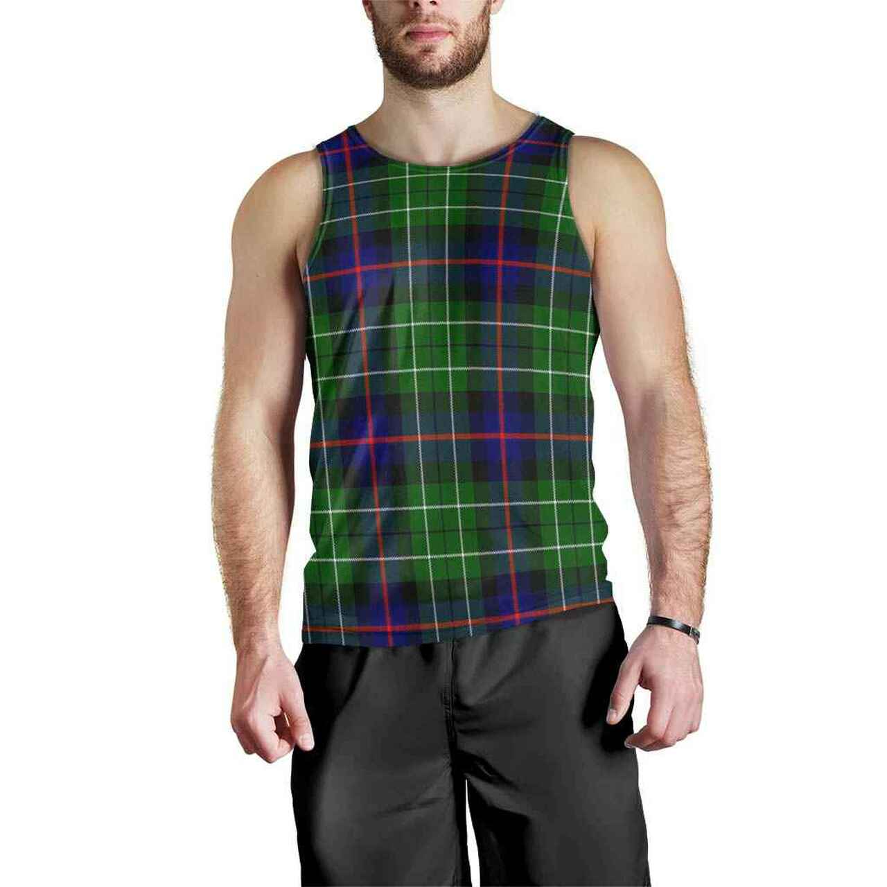 Leslie Hunting Tartan Plaid Men Tank Top