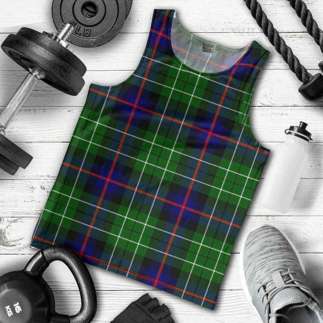 Leslie Hunting Tartan Plaid Men Tank Top