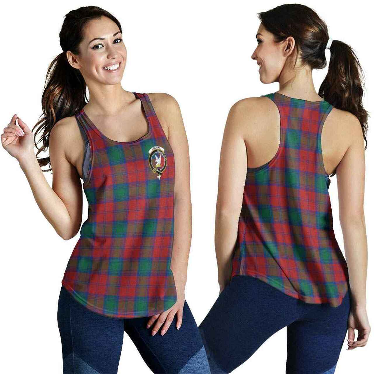 Lindsay Tartan Crest Women Racerback Tank