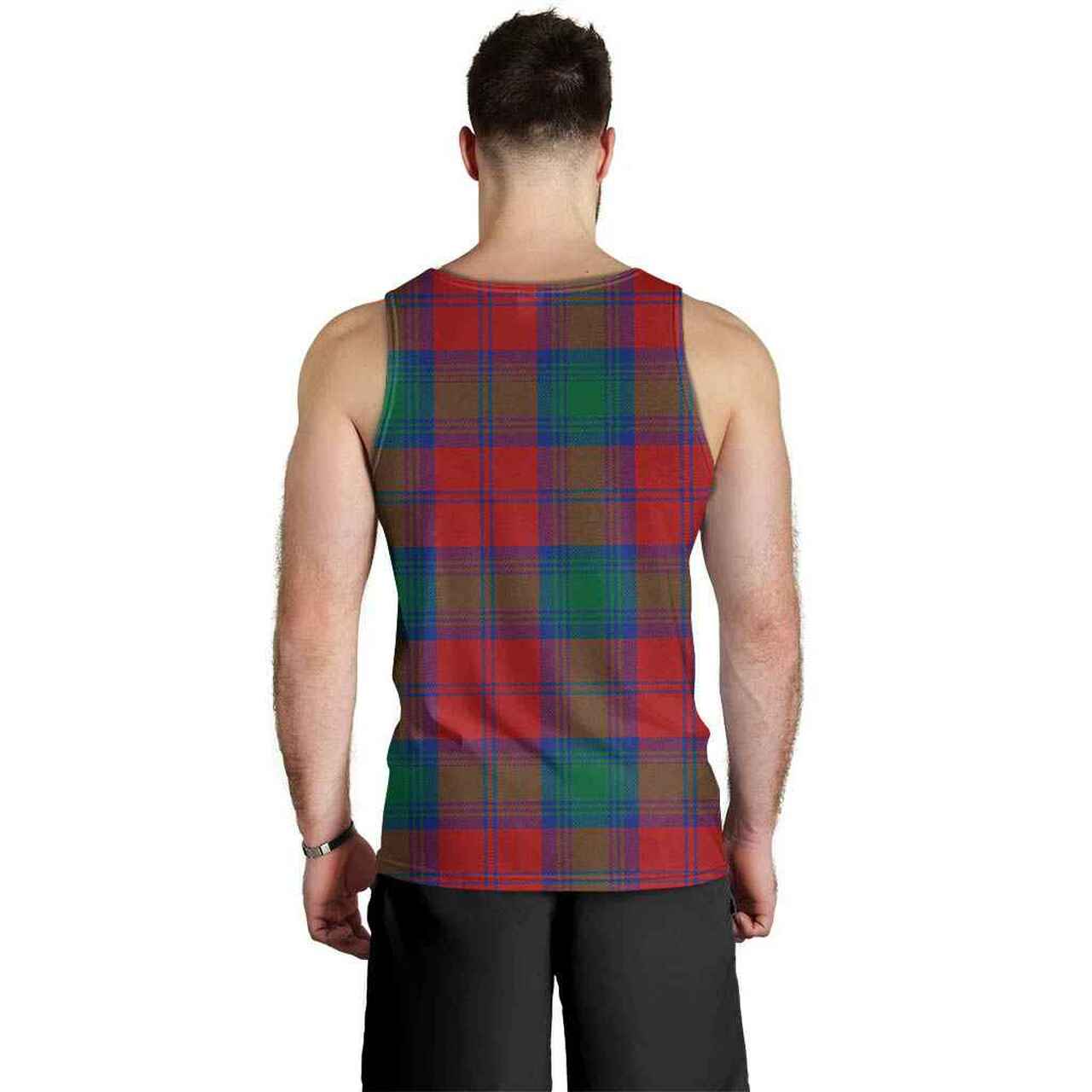 Lindsay Modern Tartan Plaid Men Tank Top