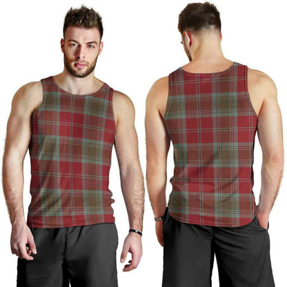 Lindsay Weathered Tartan Plaid Men Tank Top