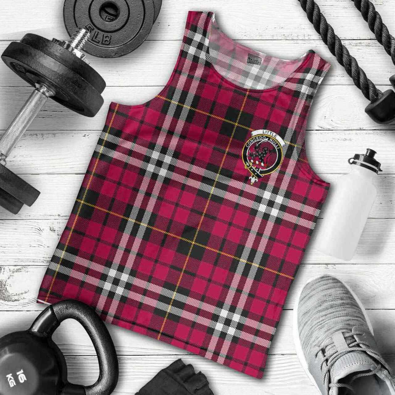 Little Tartan Crest Men Tank Top