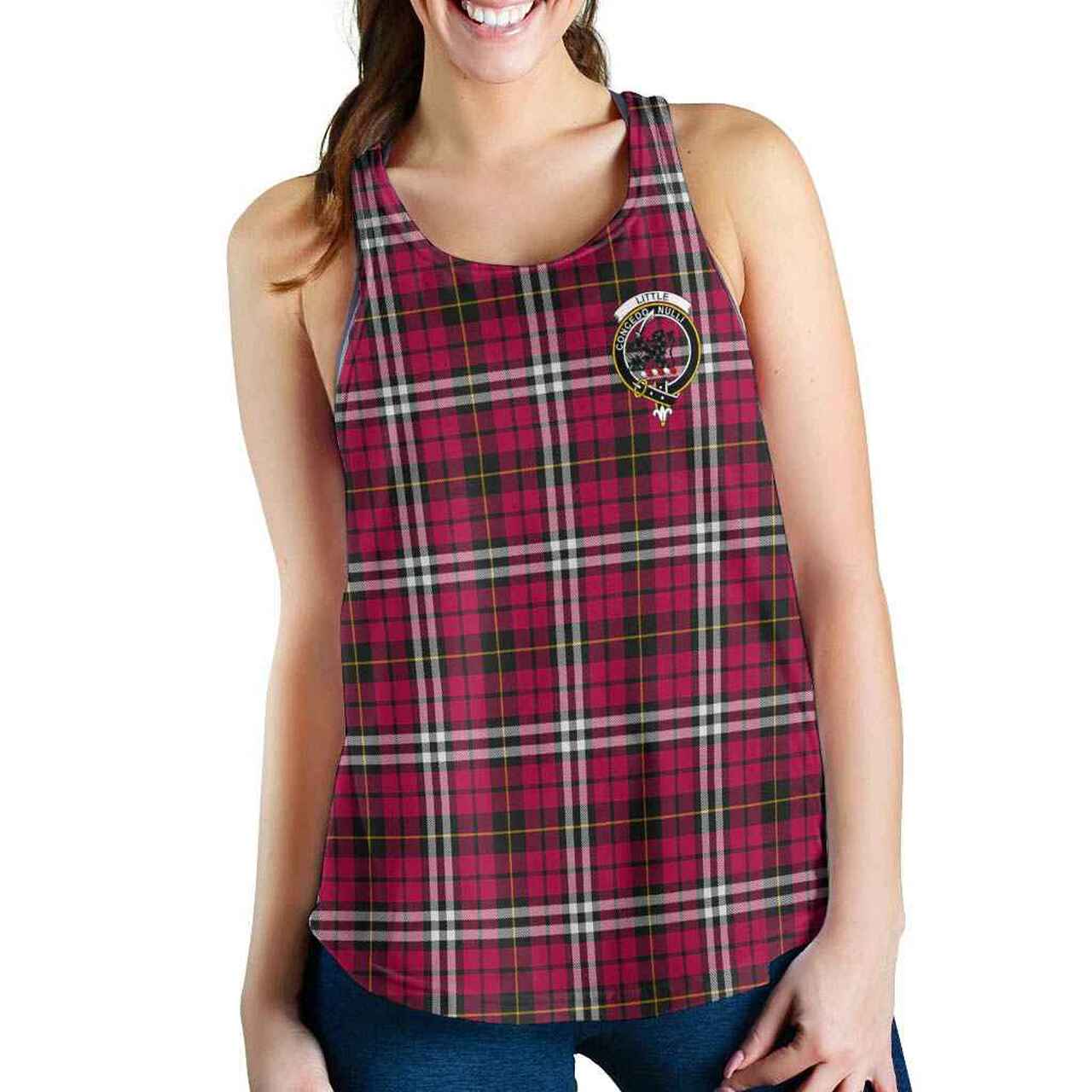 Little Tartan Crest Women Racerback Tank