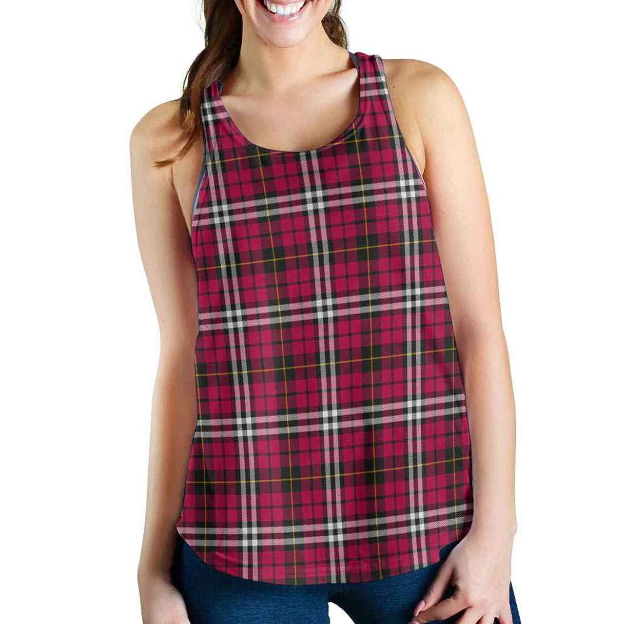 Little Tartan Plaid Women Racerback Tank