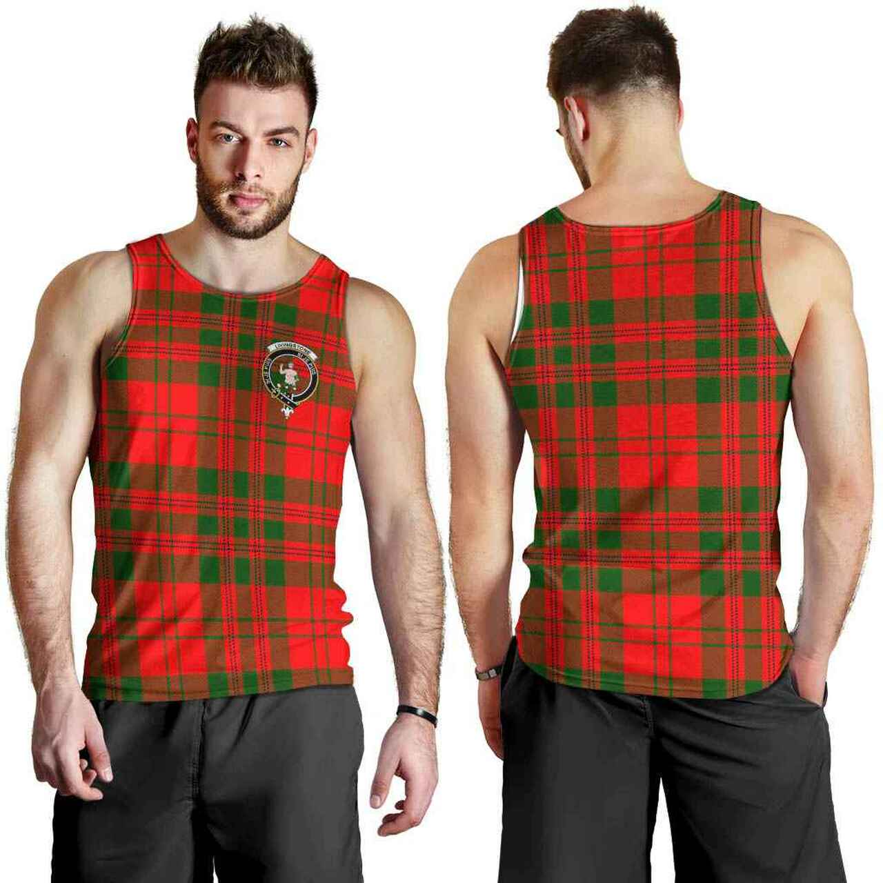 Livingstone Tartan Crest Men Tank Top