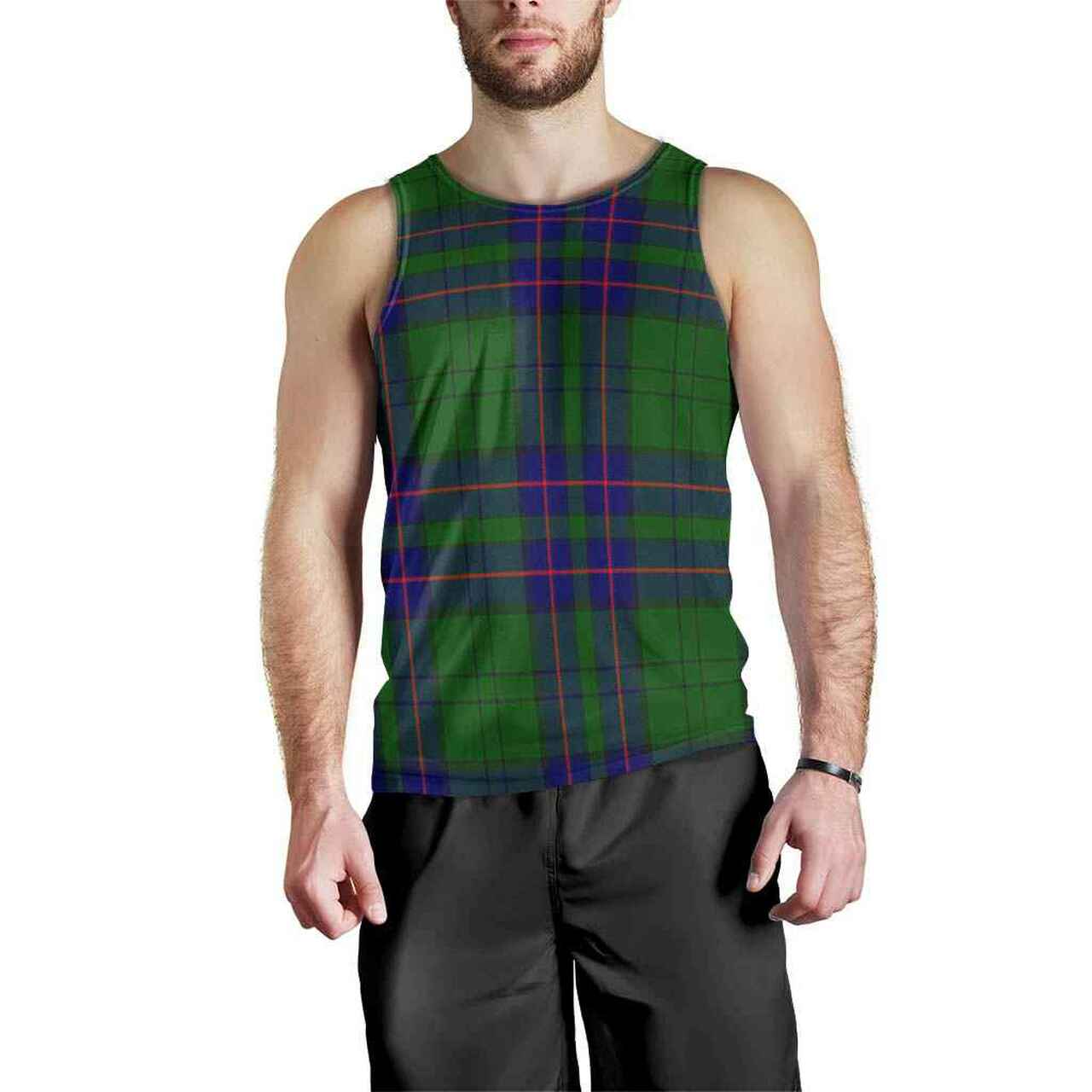 Lockhart Modern Tartan Plaid Men Tank Top
