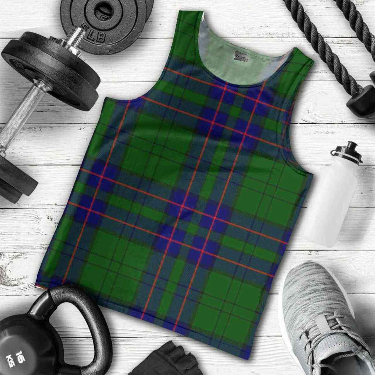 Lockhart Modern Tartan Plaid Men Tank Top