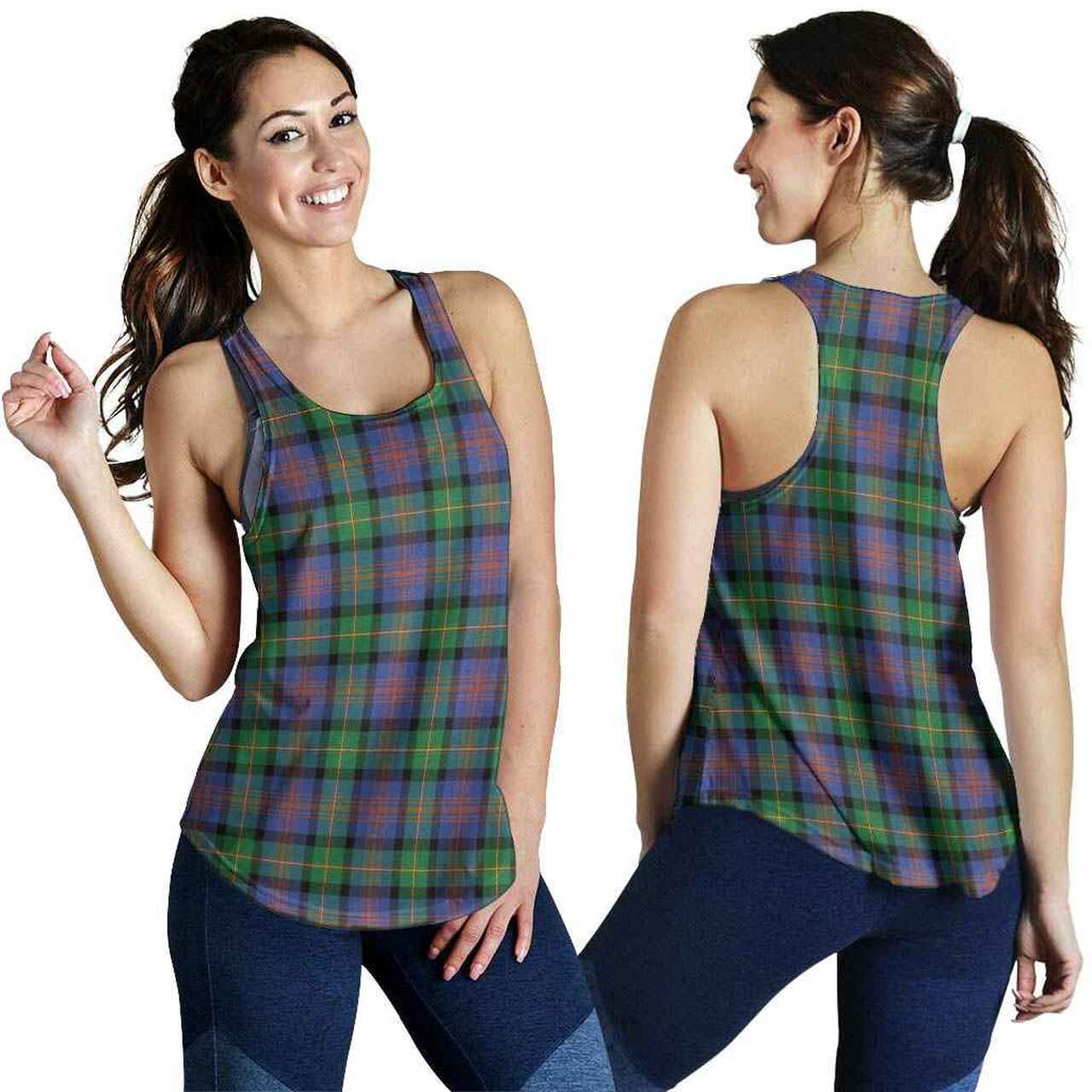 Logan Ancient Tartan Plaid Women Racerback Tank