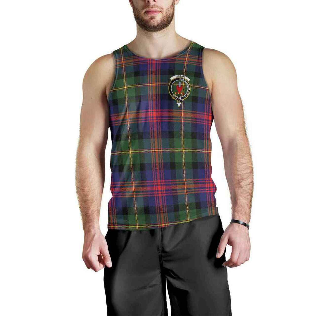 Logan Tartan Crest Men Tank Top