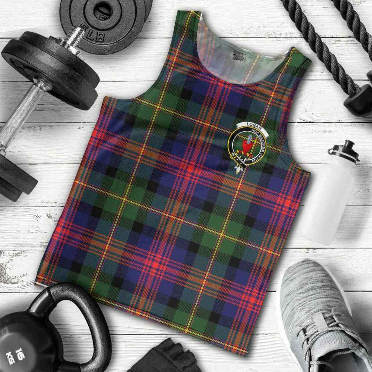 Logan Tartan Crest Men Tank Top