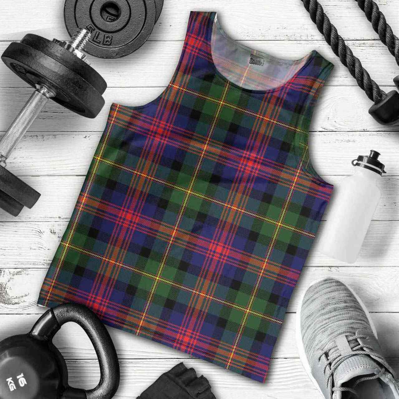 Logan Modern Tartan Plaid Men Tank Top