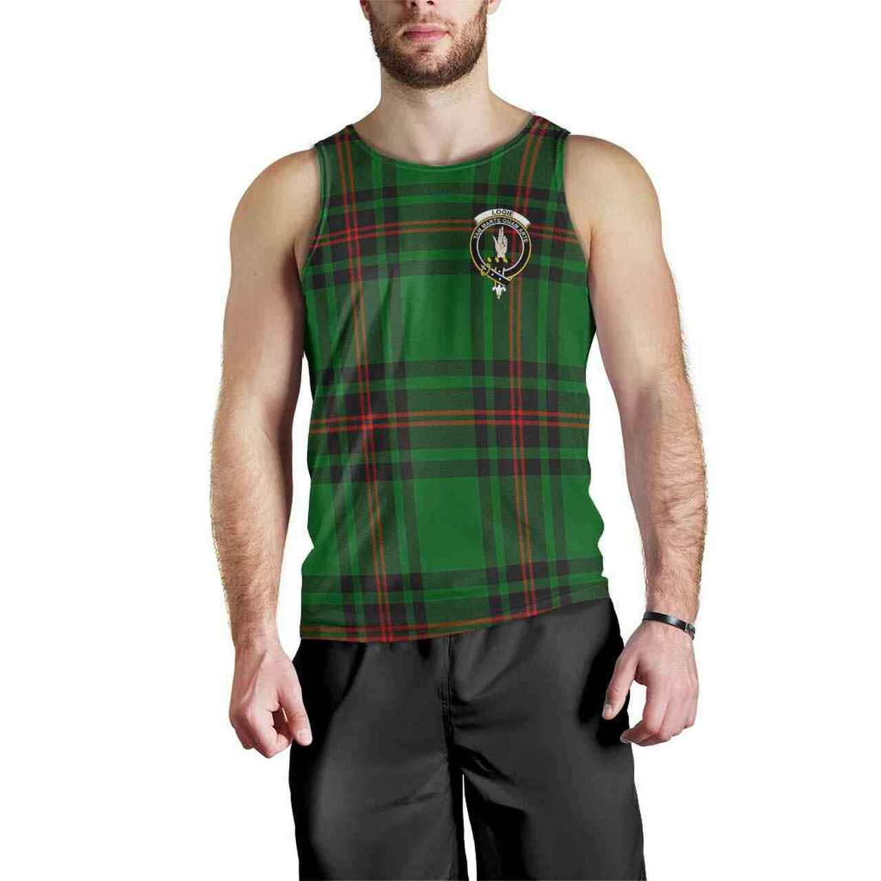 Logie Tartan Crest Men Tank Top