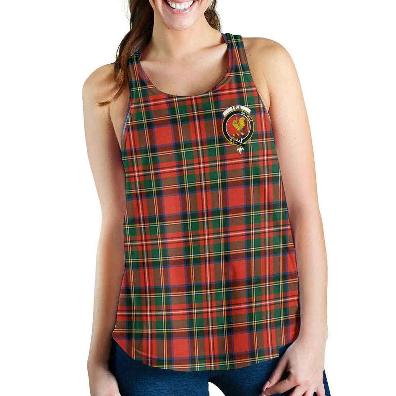 Lyle Tartan Crest Women Racerback Tank