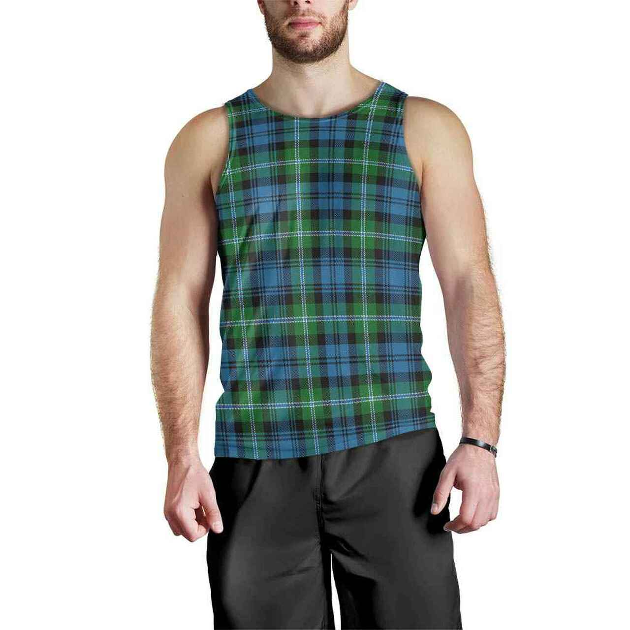 Lyon Tartan Plaid Men Tank Top