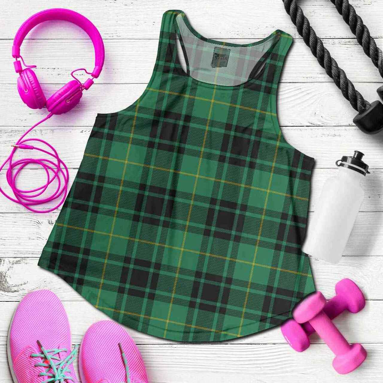 MacArthur Ancient Tartan Plaid Women Racerback Tank