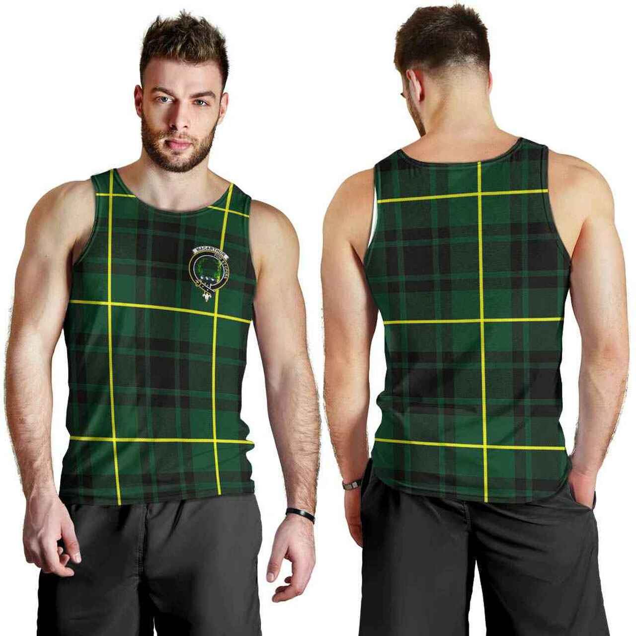 MacArthur Tartan Crest Men Tank Top