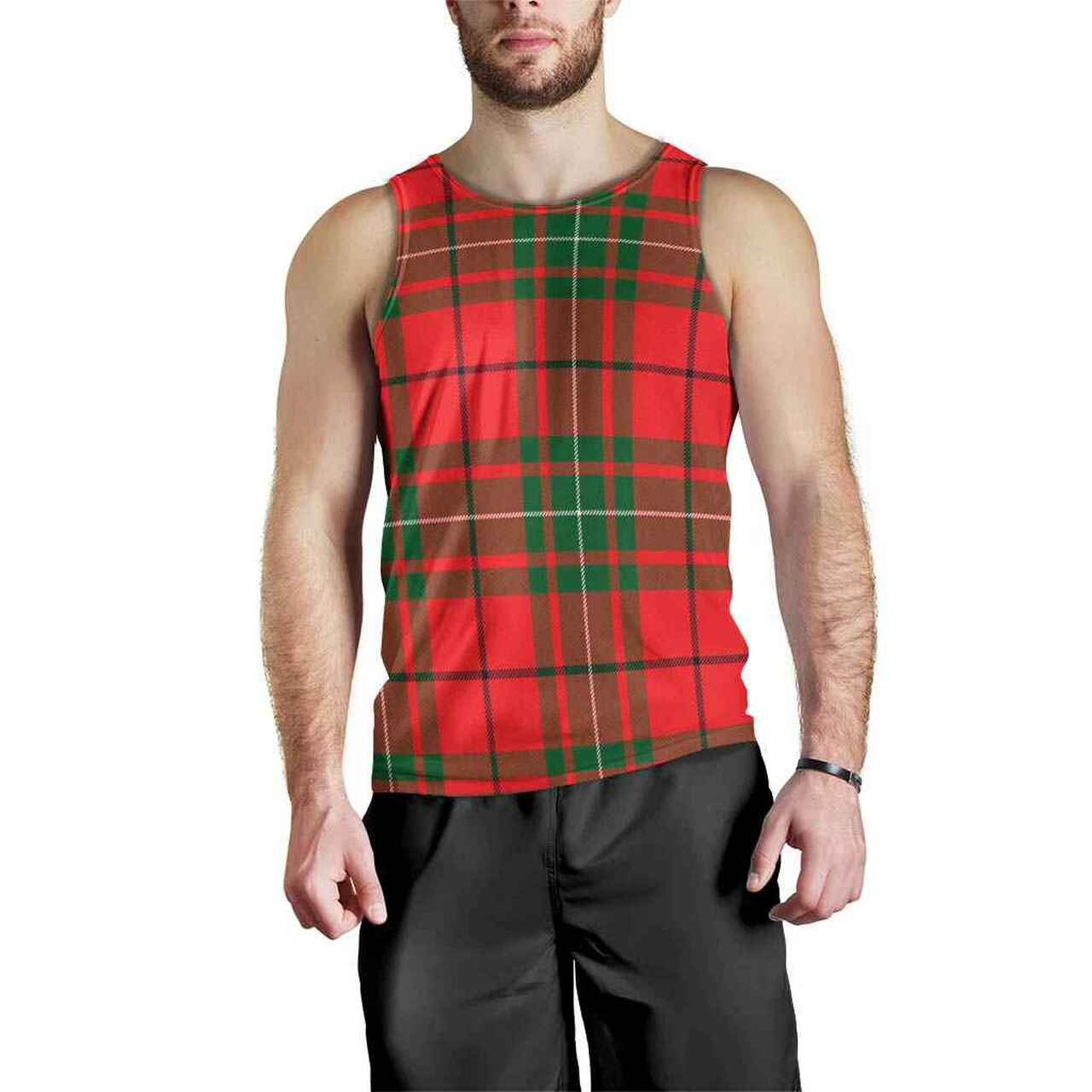 MacAulay Modern Tartan Plaid Men Tank Top