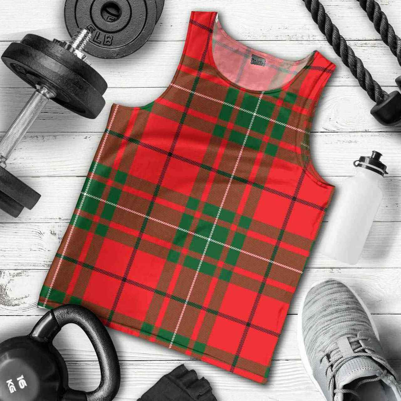 MacAulay Modern Tartan Plaid Men Tank Top