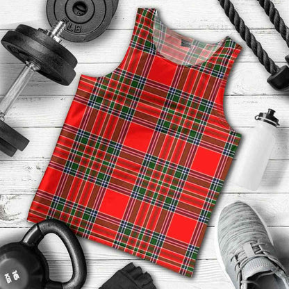 MacBean Modern Tartan Plaid Men Tank Top