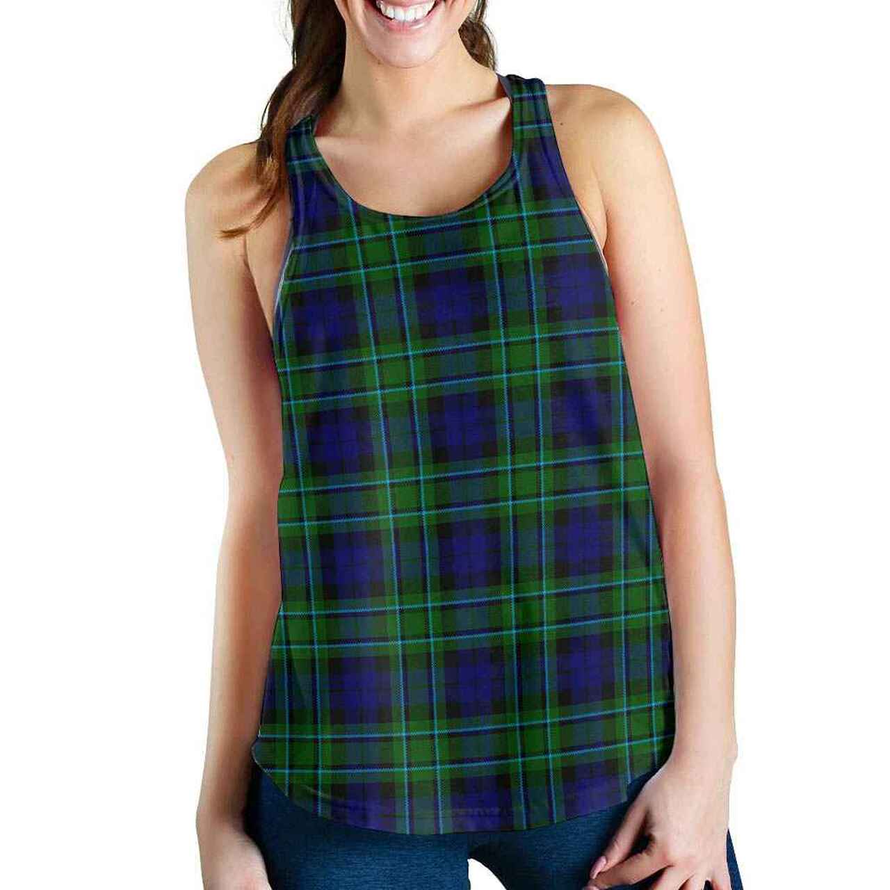 MacCallum Modern Tartan Plaid Women Racerback Tank