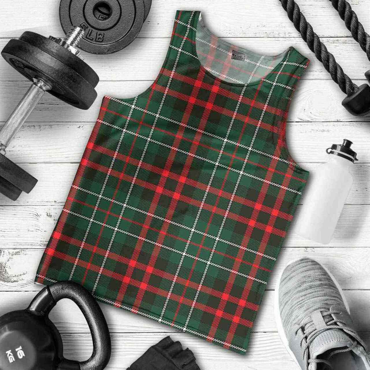 MacDiarmid Modern Tartan Plaid Men Tank Top