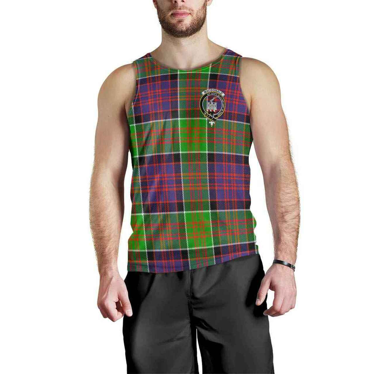 MacDonald (Clan Ranald) Tartan Crest Men Tank Top